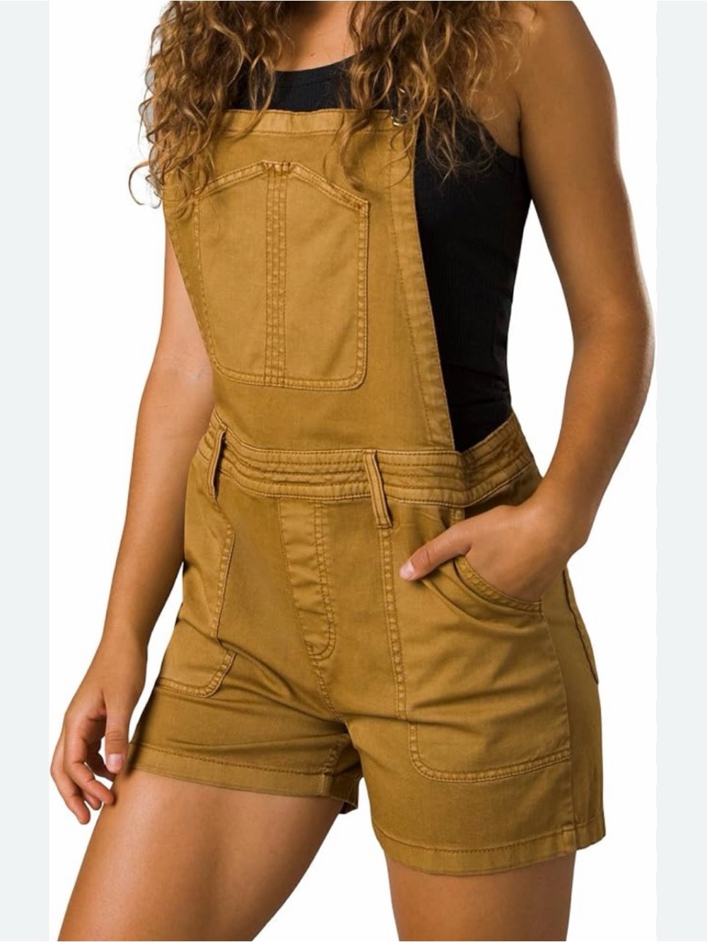 prAna Sancho Shortalls Shorts Overalls Women’s XS Antique Bronze Copper Brown - Picture 1 of 13